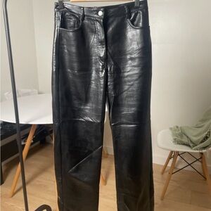 Wilfred Black Leather Pants